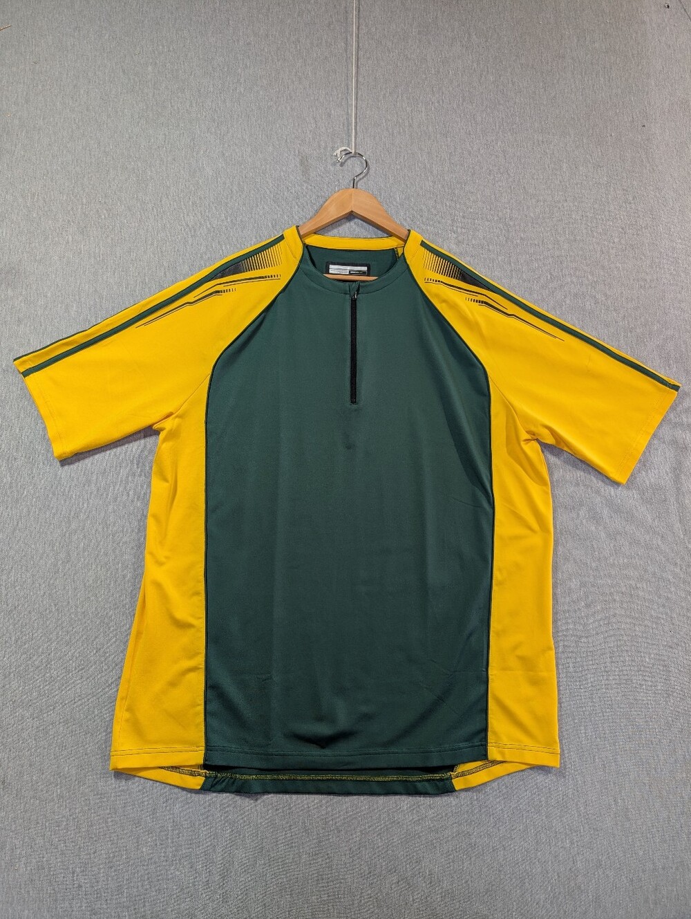 Mondetta 1/4 Zip Curling Shirt Men's 3XLT Green Yellow Mondtech Dry